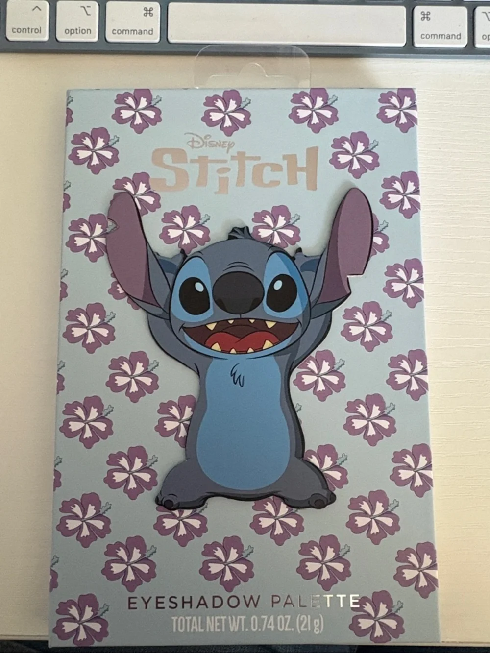 Disney Stitch Eyeshadow Palette - Blue & Purple Floral Design New